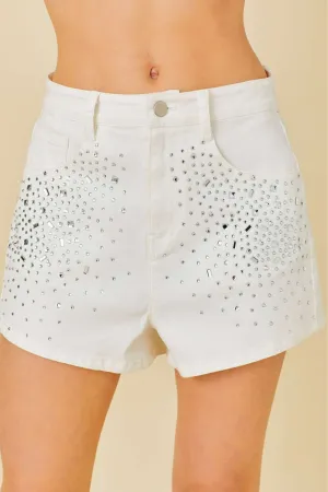 Abir Rhinestone Denim Short