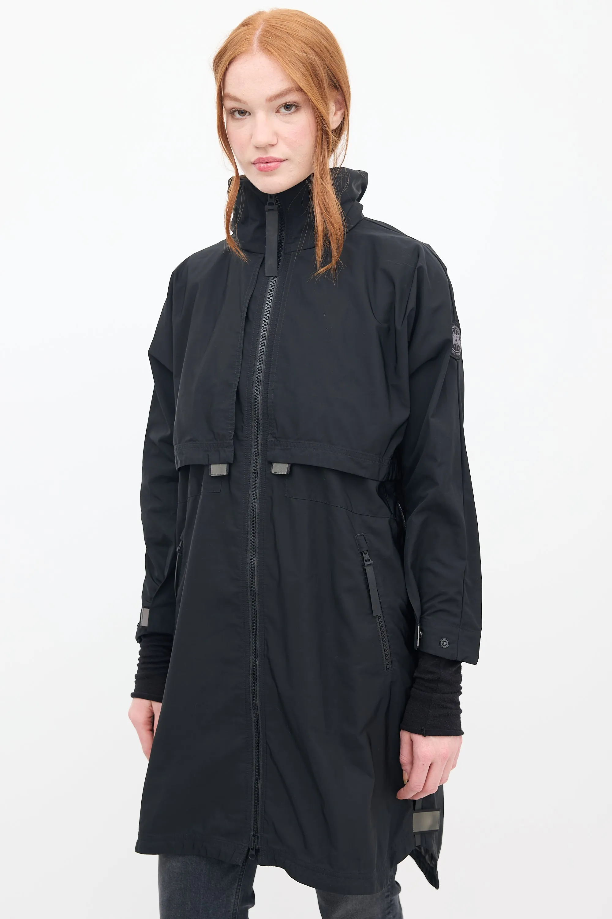 Black Long Anorak Coat