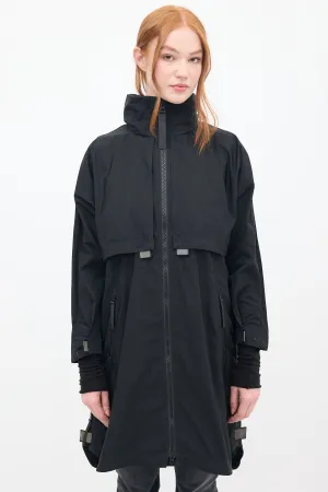 Black Long Anorak Coat