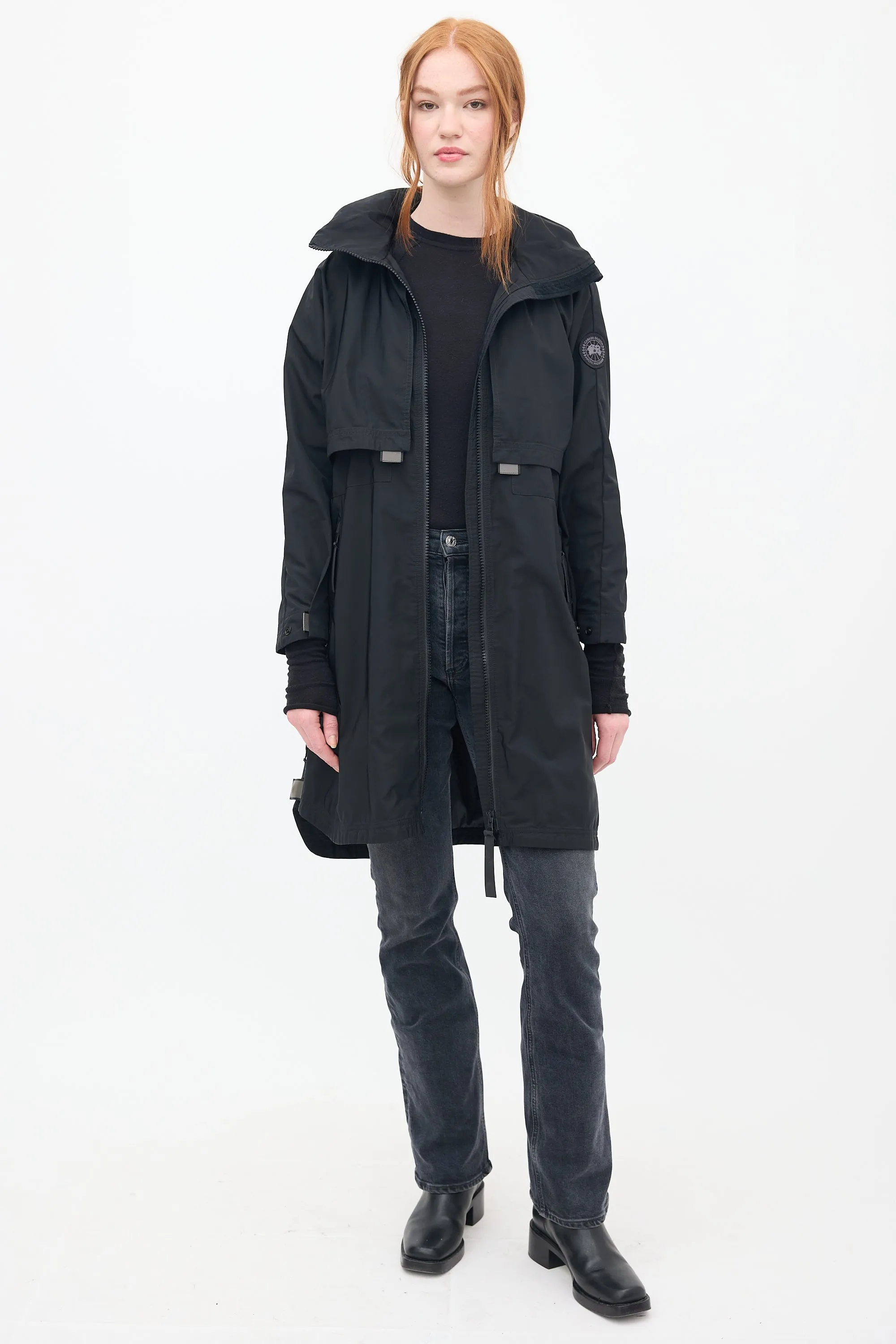 Black Long Anorak Coat