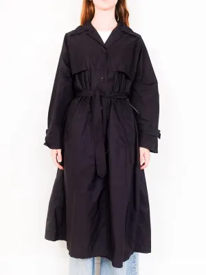 Black nylon trench coat RRP £2.4k