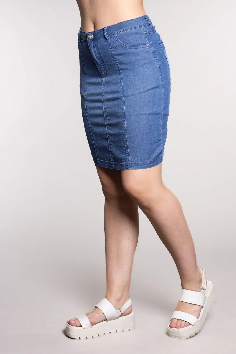 Coloured Denim Skort