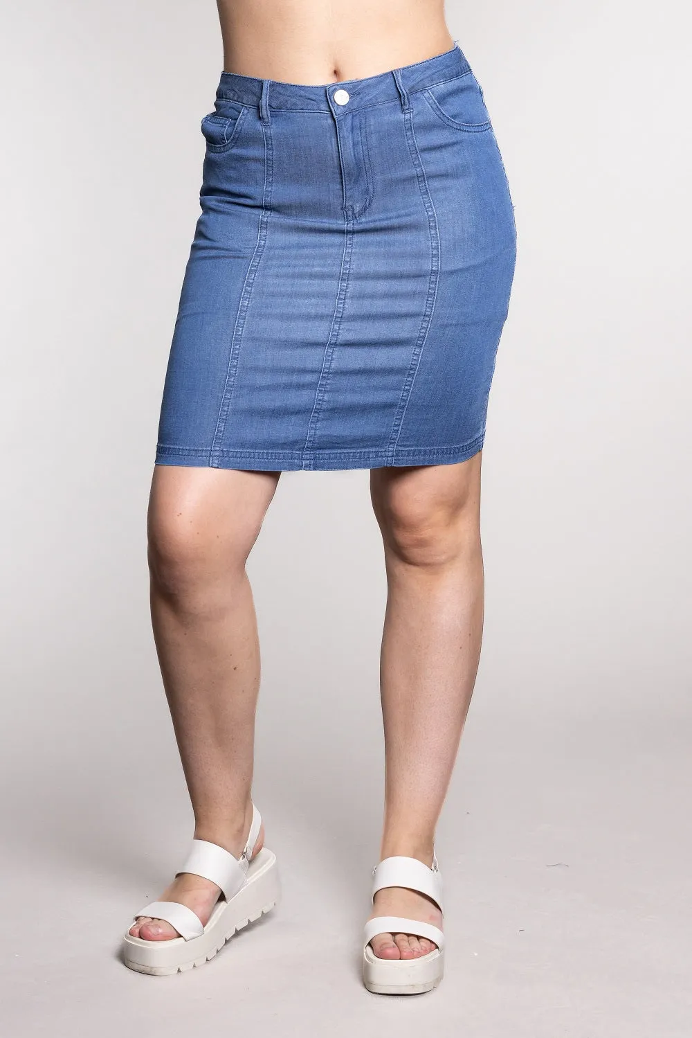 Coloured Denim Skort