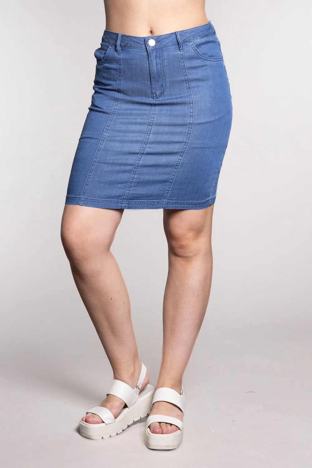 Coloured Denim Skort