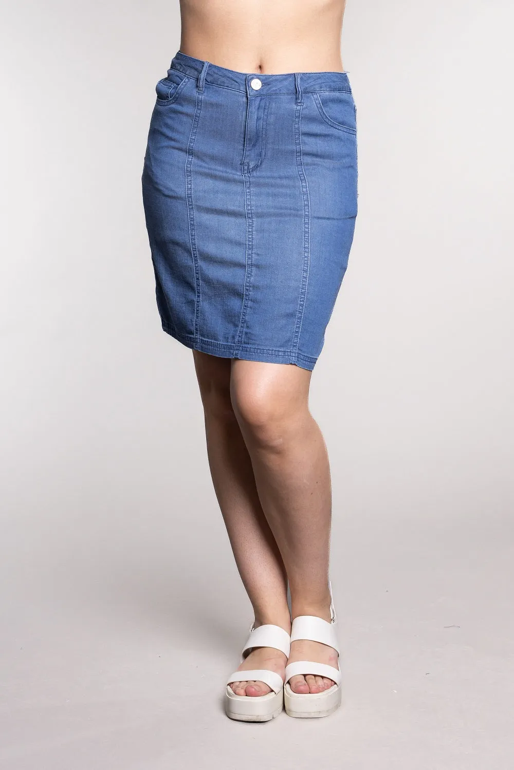 Coloured Denim Skort