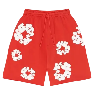 Denim Tears The Cotton Wreath Shorts 'Red'