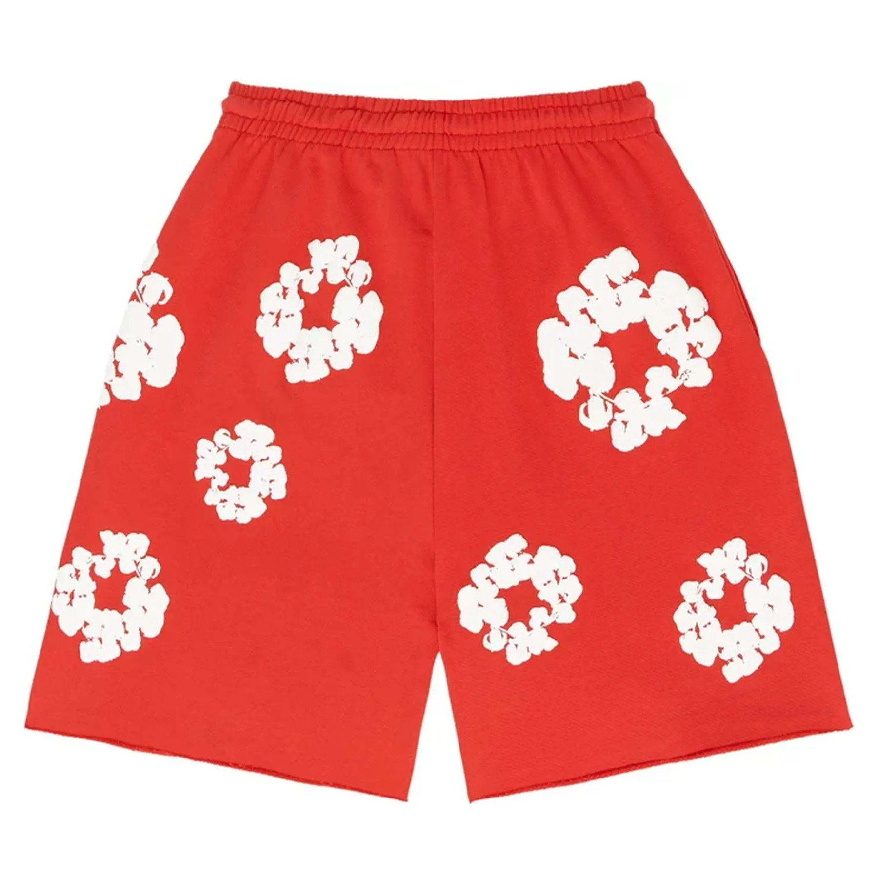 Denim Tears The Cotton Wreath Shorts 'Red'