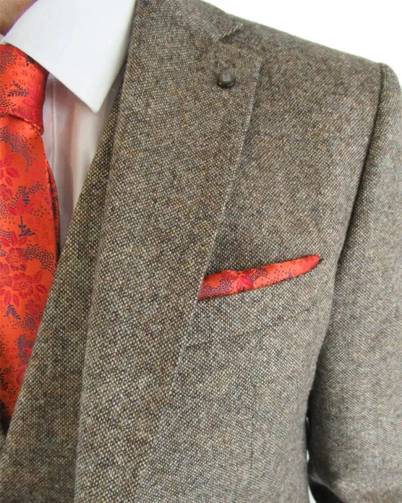 Donegal Tweed Suit Jacket - Brown