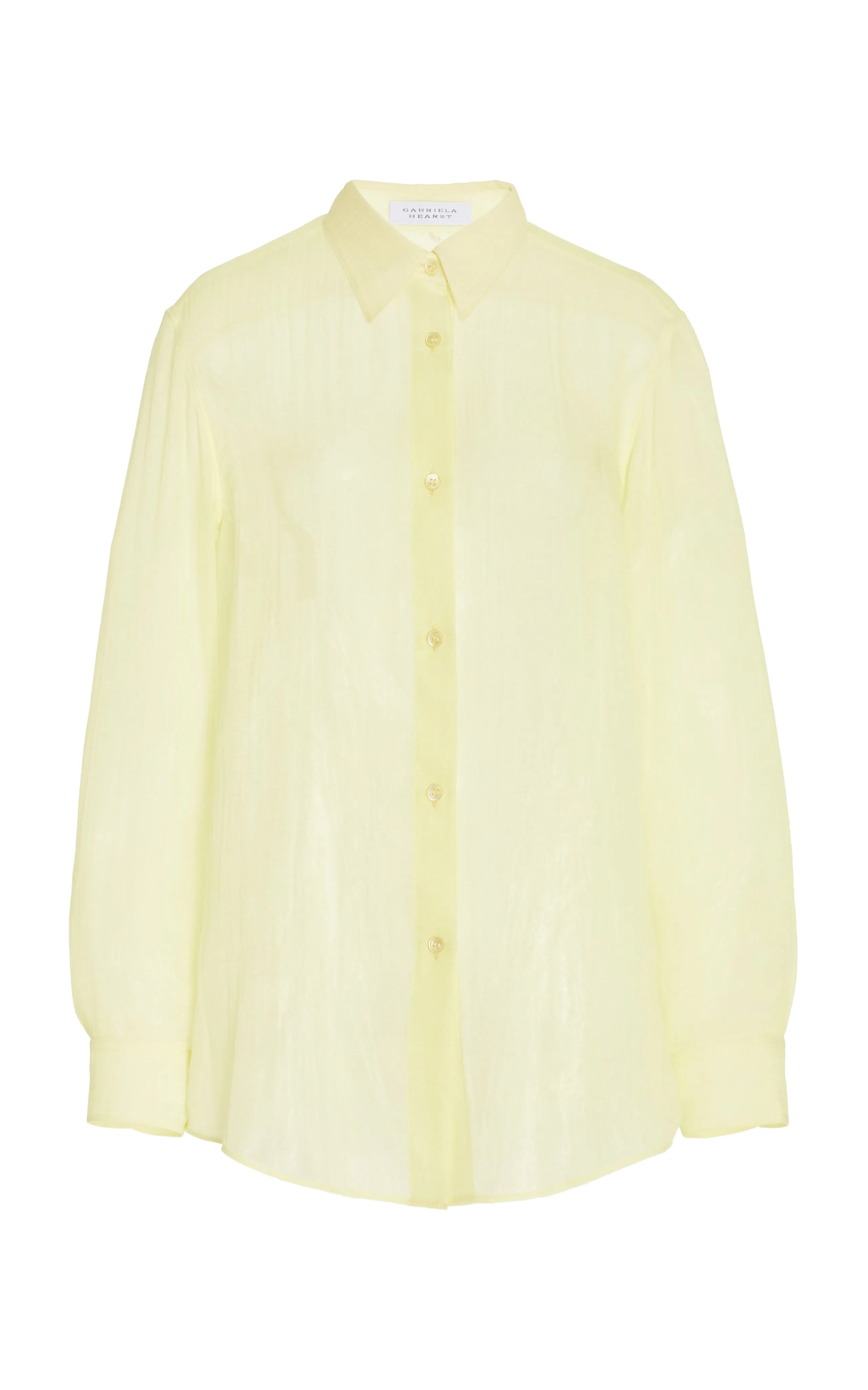 Ferrara Shirt in Lime Adamite Cashmere Silk Gauze