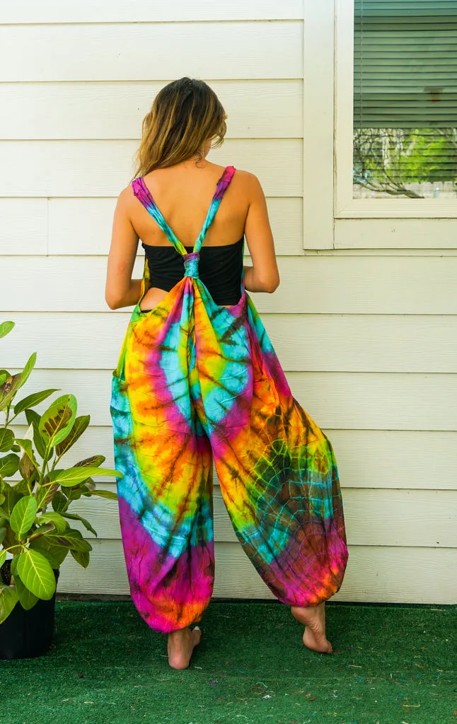 J35- Hand Dyed Hippie Racerback Jumpsuit Romper