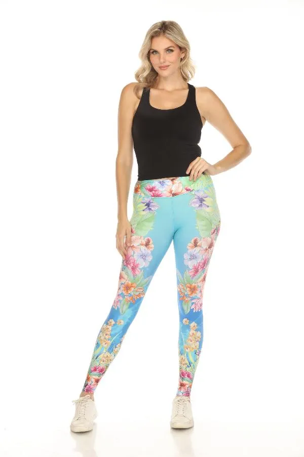 Johnny Was Blue Tie Dye Paddle Legging Pants CSW5323-A