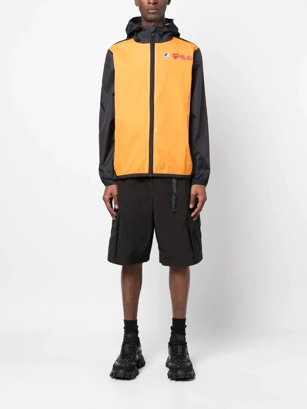 K-Way Double Colours Cagoule - Orange/Black