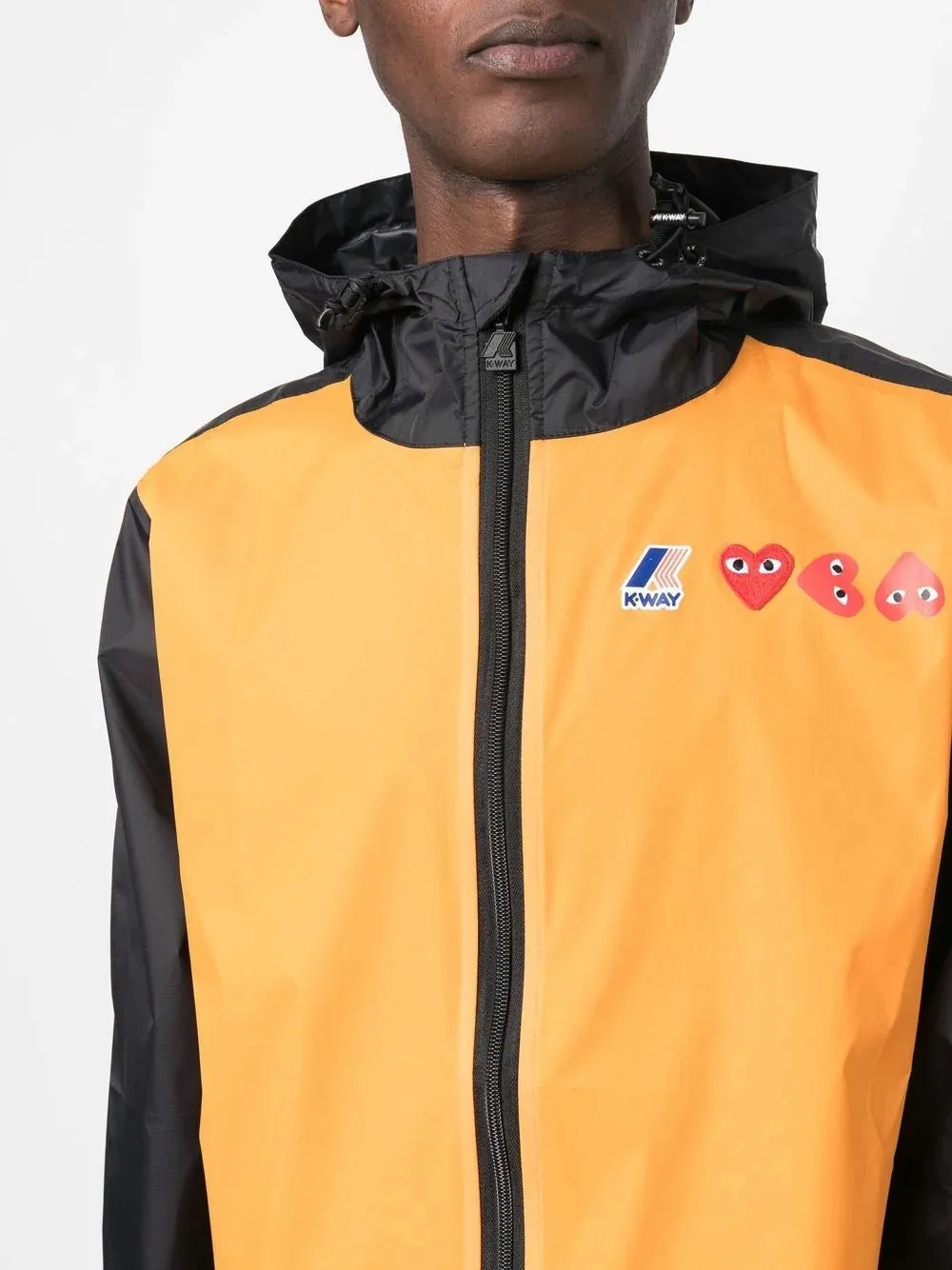 K-Way Double Colours Cagoule - Orange/Black