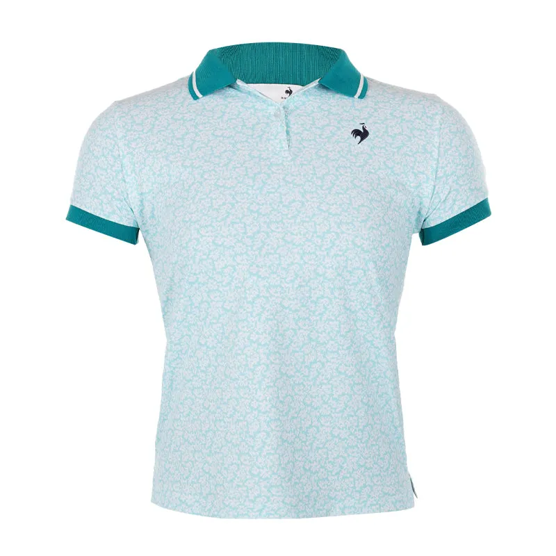 LE COQ SPORTIF GOLF Flower Pattern Women's Polo (Emerald)