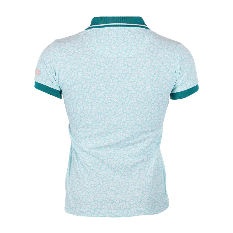 LE COQ SPORTIF GOLF Flower Pattern Women's Polo (Emerald)