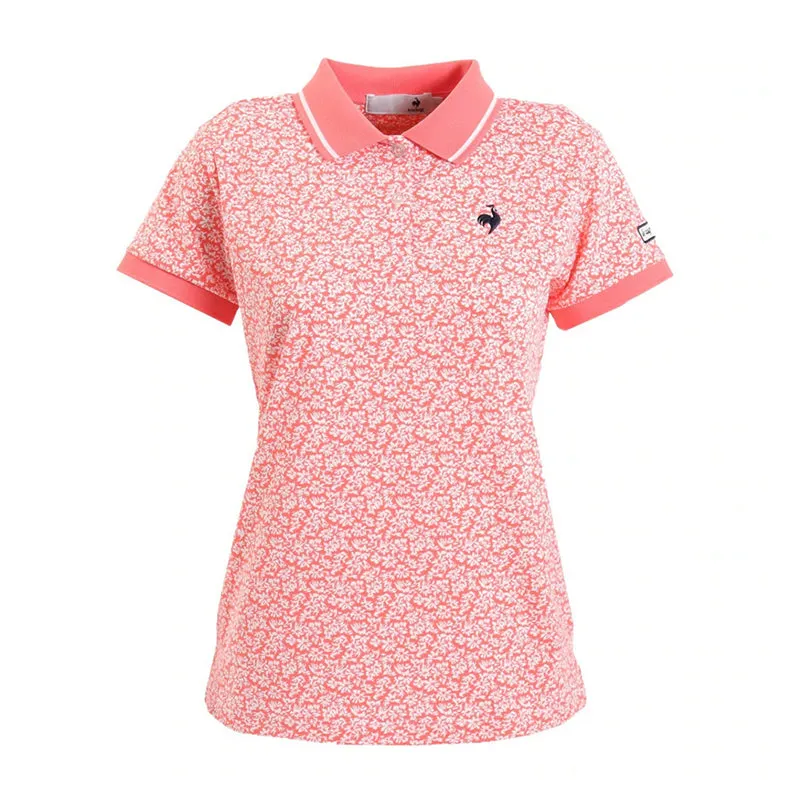 LE COQ SPORTIF GOLF Flower Pattern Women's Polo (Orange)