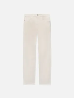 L'Homme Slim Brushed Twill -- Milk Beige