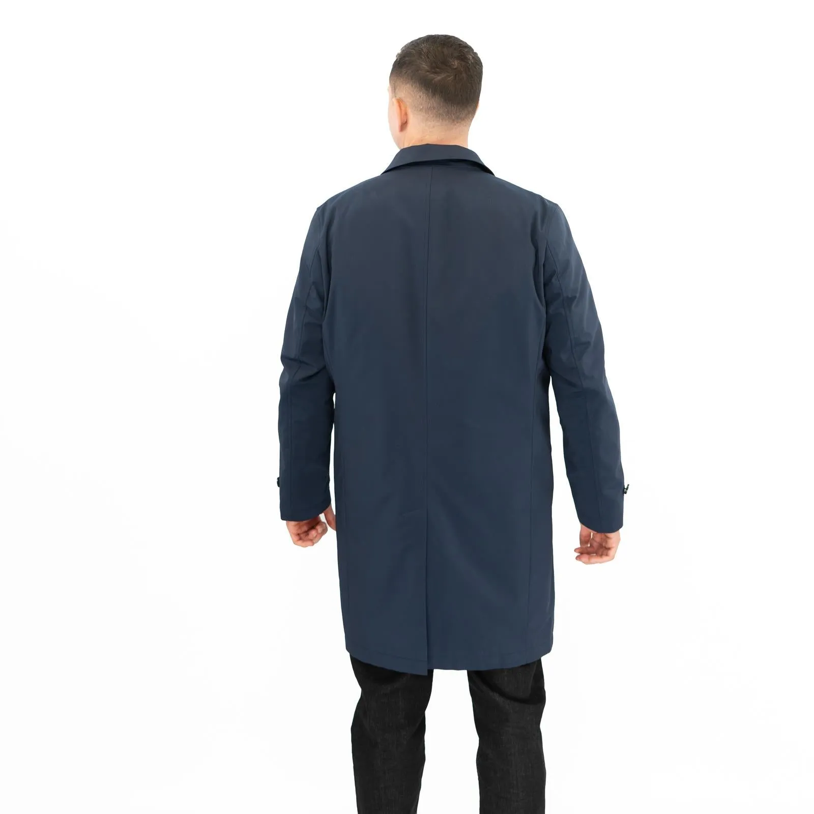 M&S Mens Mac Raincoat Padded Removable Linning Navy