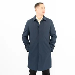 M&S Mens Mac Raincoat Padded Removable Linning Navy