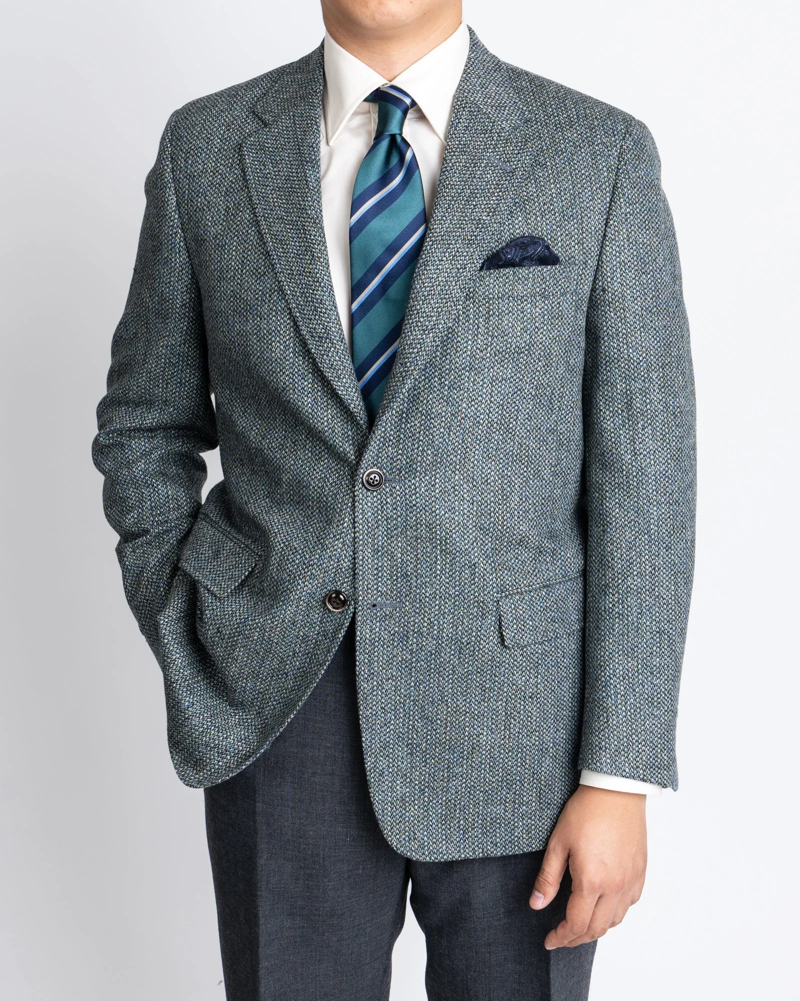 Moss Birdseye Tweed Classic Ivy Sportcoat