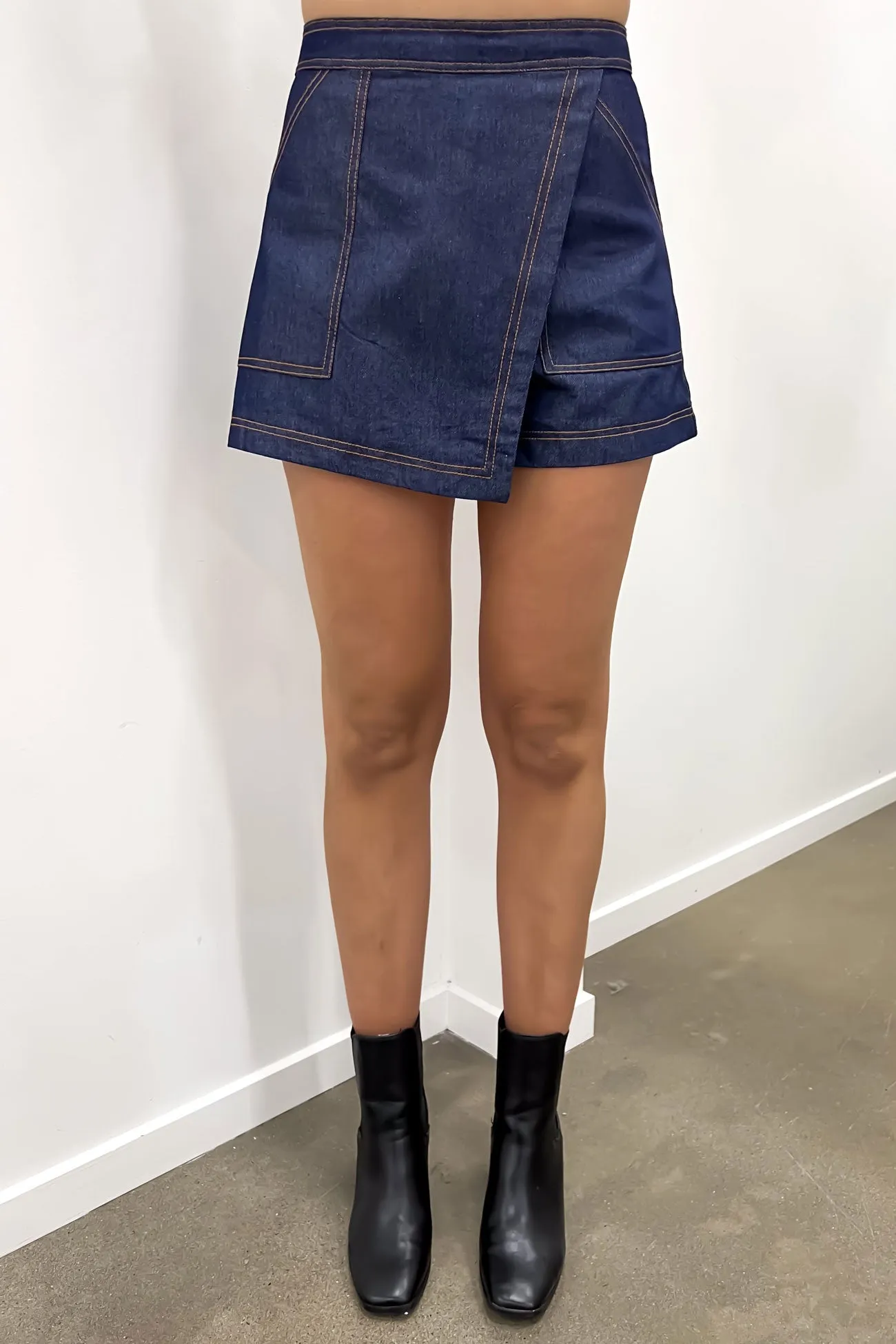 Nick Denim Skort Dark Blue