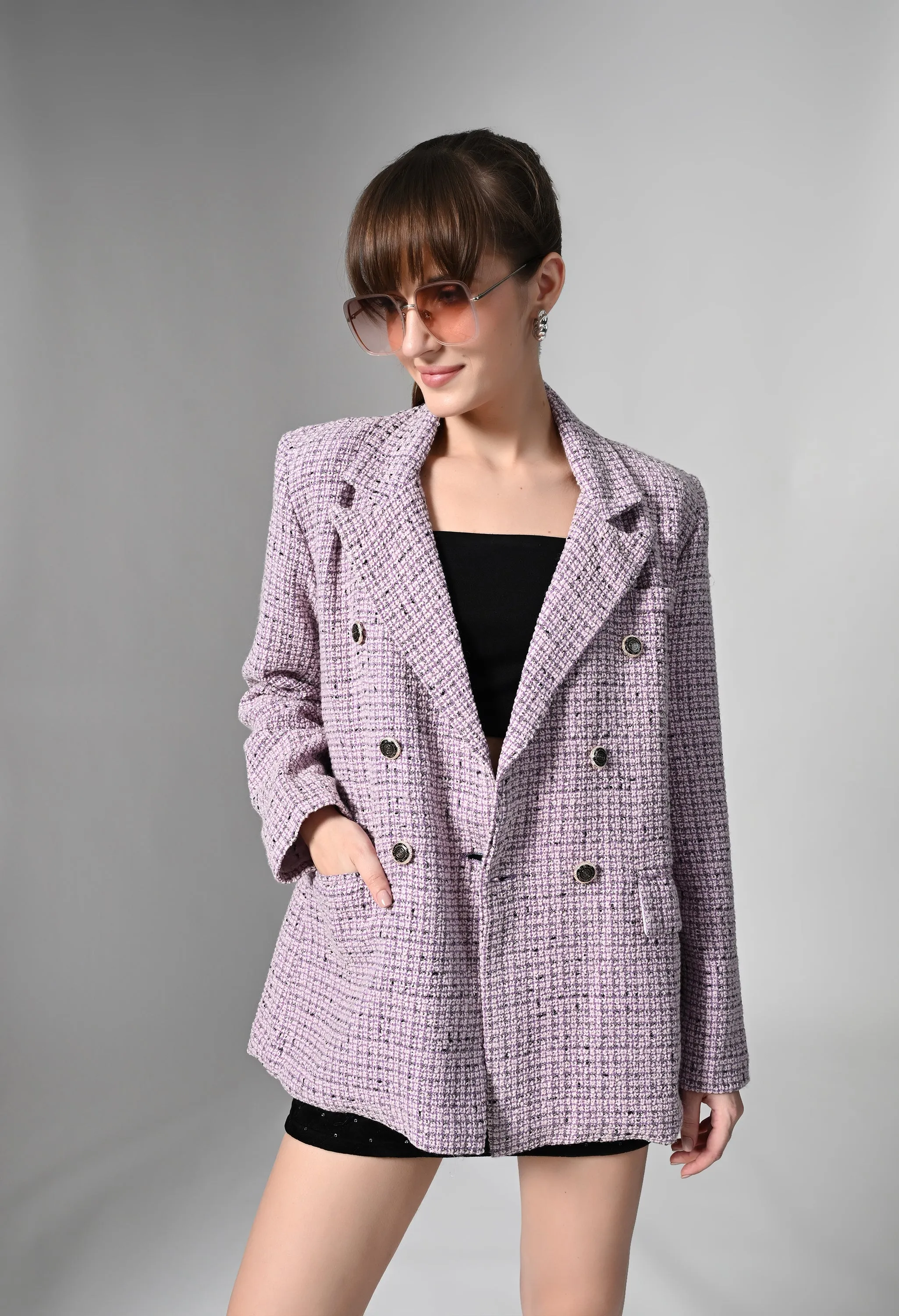 Pankh Benton Tweed Formal Blazer