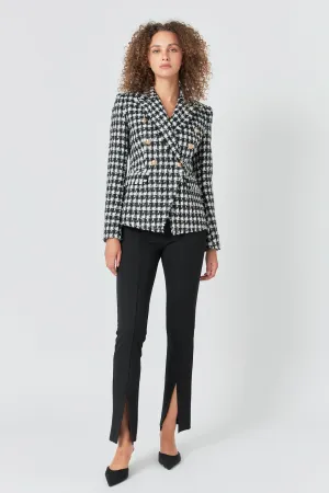 Premium Checked Tweed Blazer