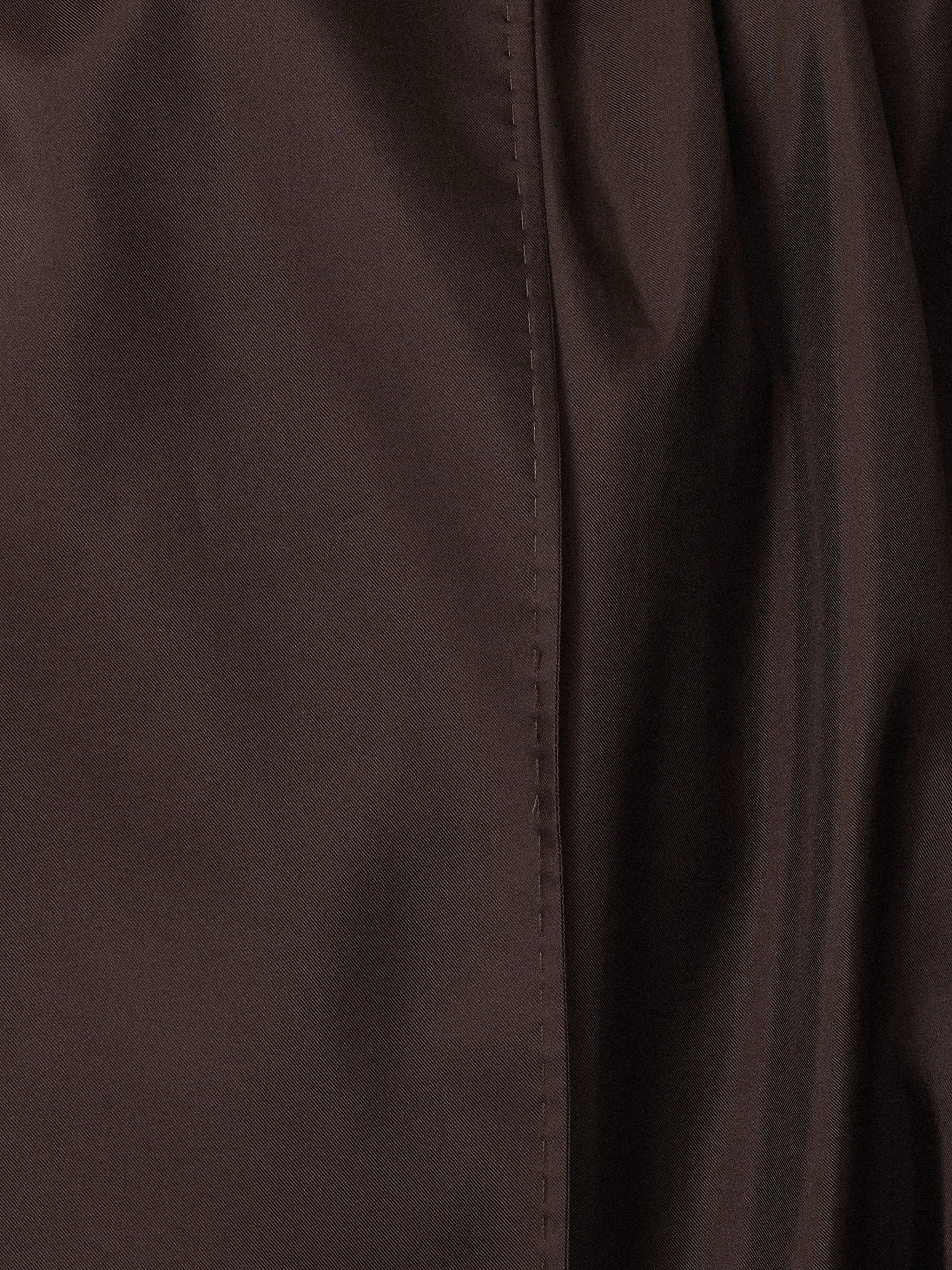 Pure Silk Trench Coat | Chocolate