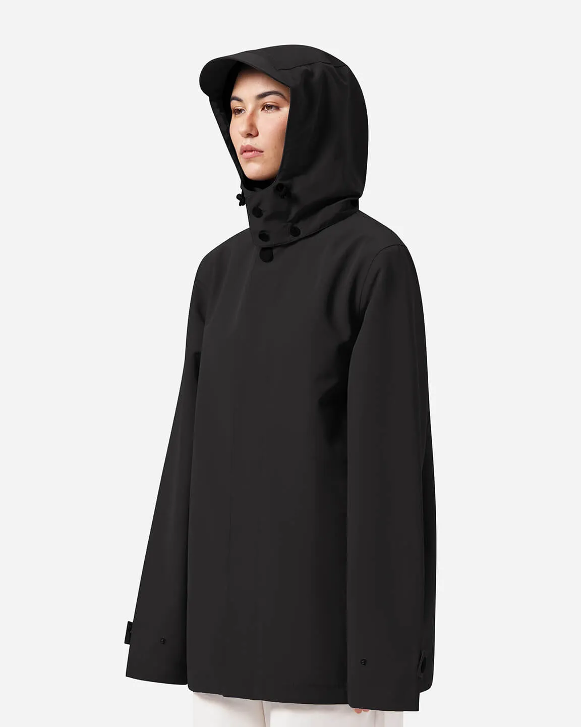 Raincoat Mac Short - Black