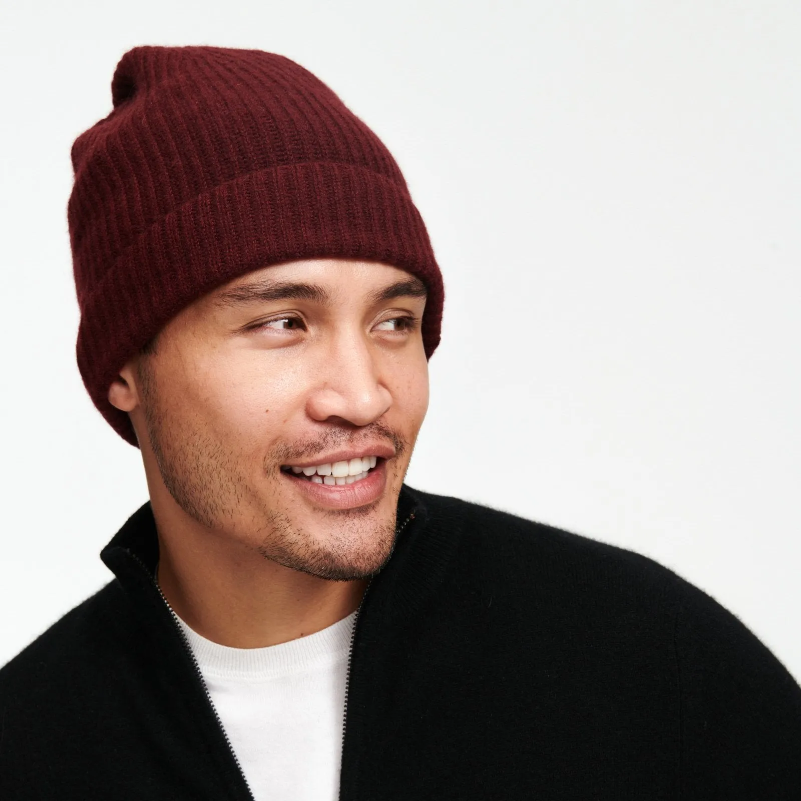 Signature Cashmere Ribbed Beanie