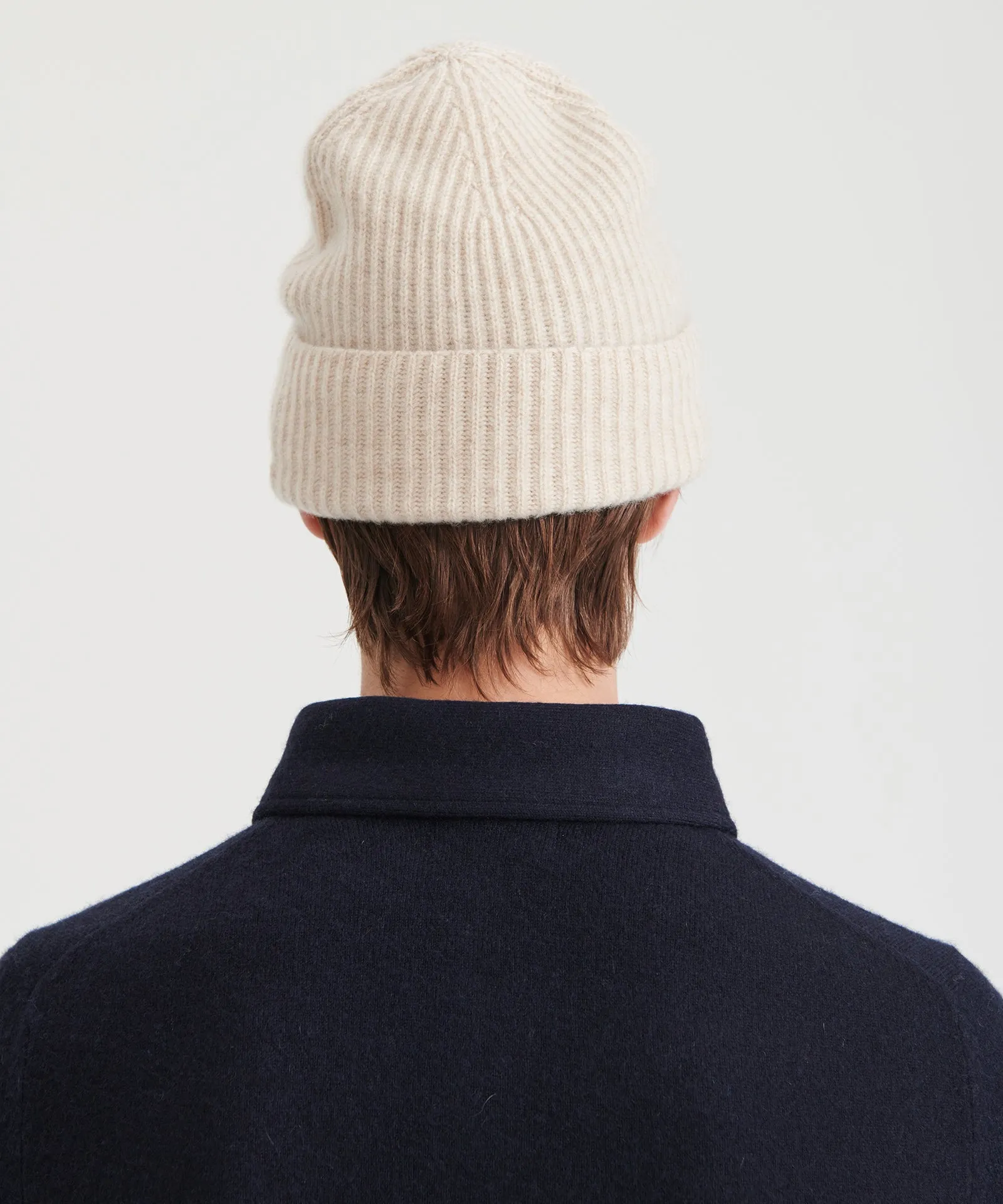 Signature Cashmere Ribbed Beanie