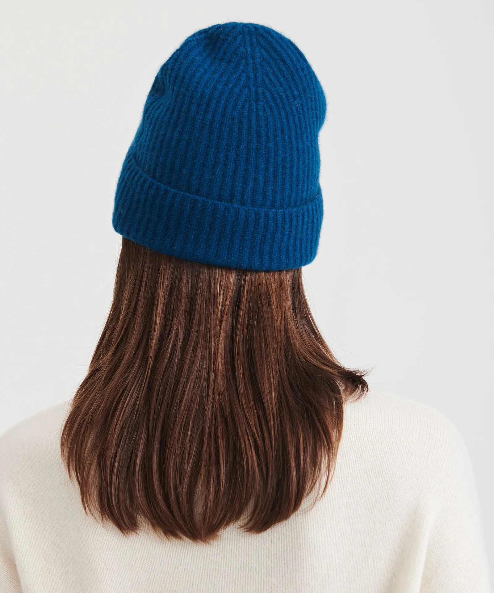 Signature Cashmere Ribbed Beanie