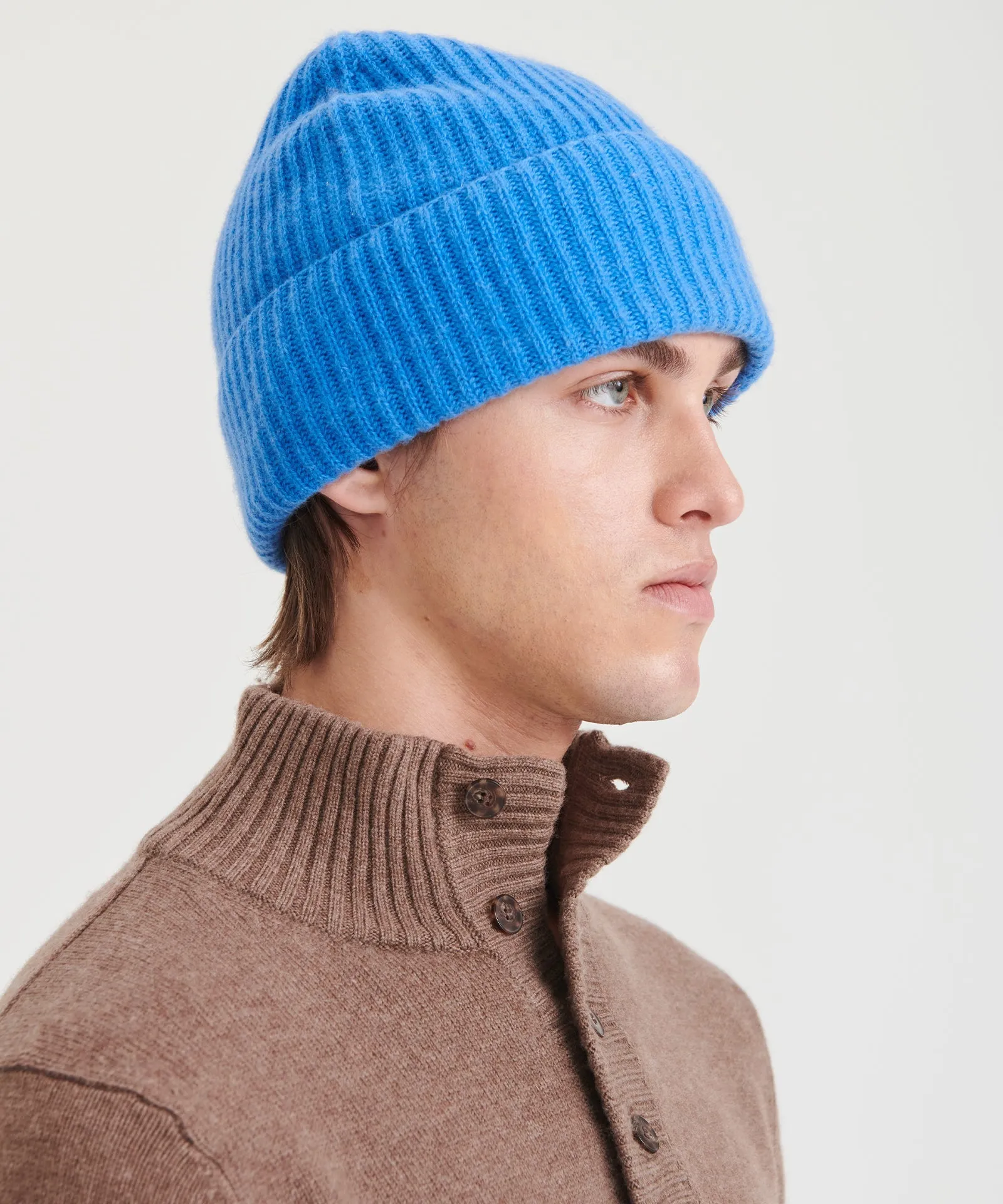 Signature Cashmere Ribbed Beanie