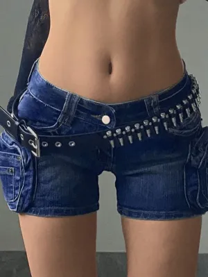 Street Low Rise Denim Shorts