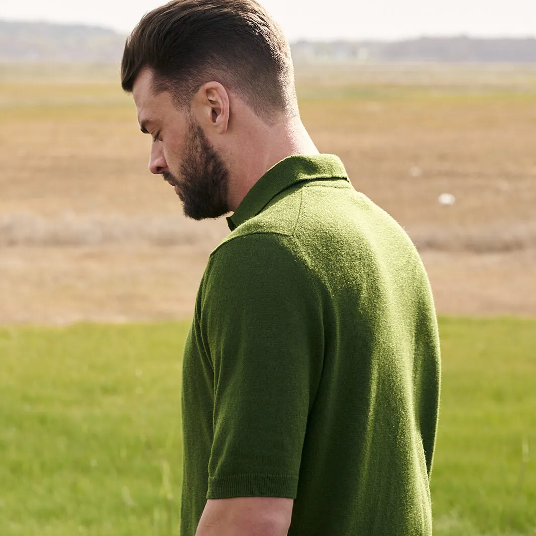 The Malcolm 2-Ply Cashmere Cotton Short Sleeve Polo Shirt