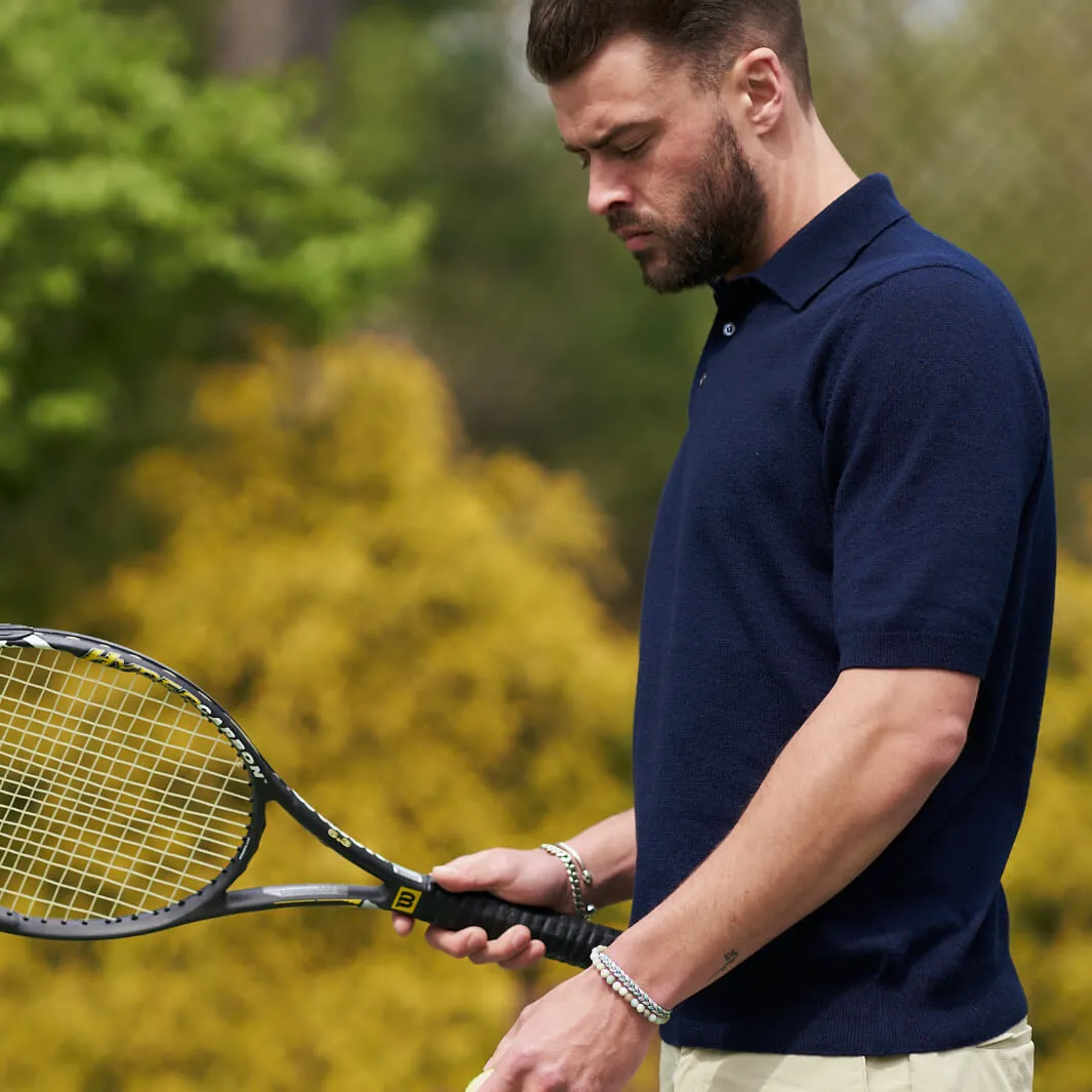 The Malcolm 2-Ply Cashmere Cotton Short Sleeve Polo Shirt