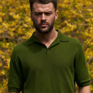 The Malcolm 2-Ply Cashmere Cotton Short Sleeve Polo Shirt