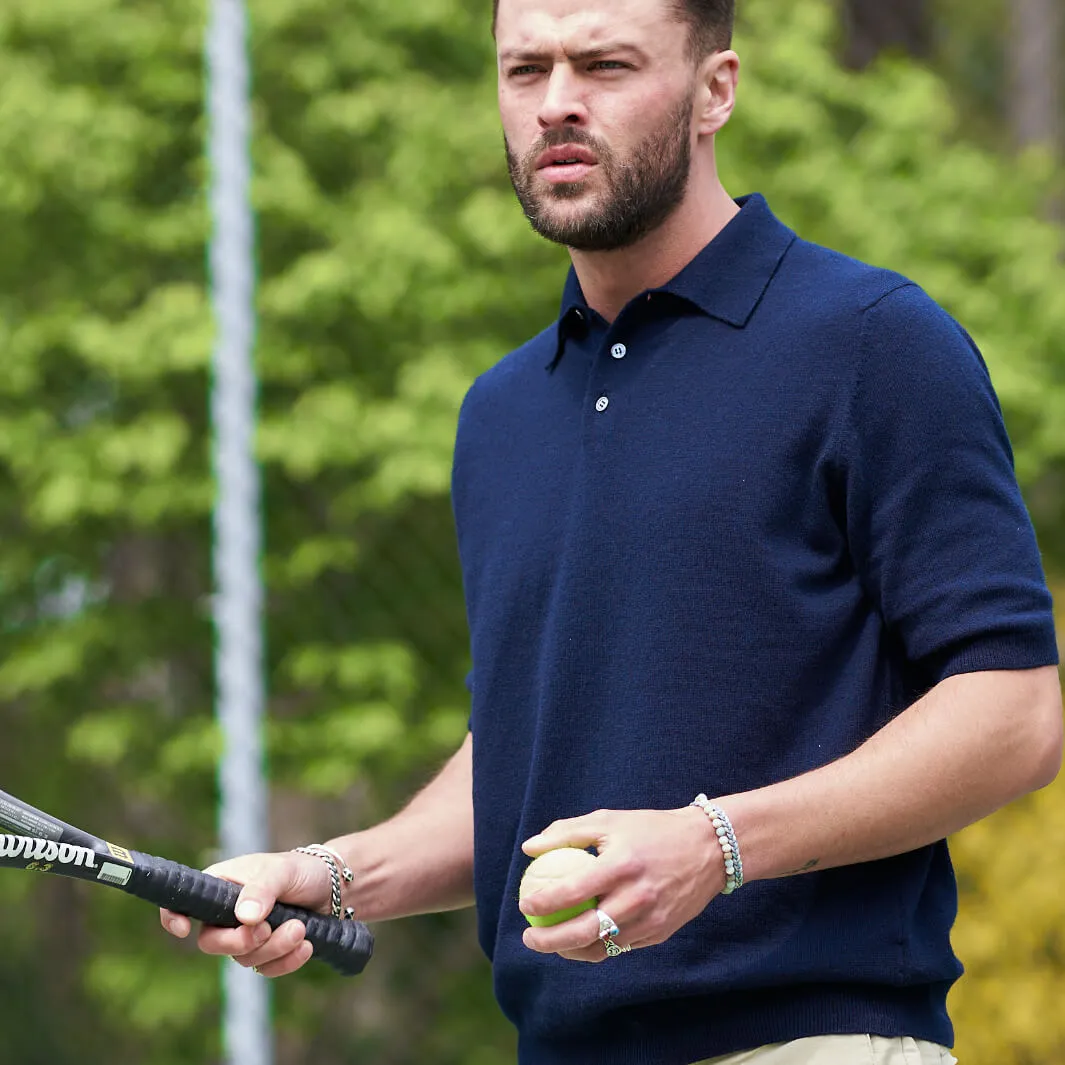 The Malcolm 2-Ply Cashmere Cotton Short Sleeve Polo Shirt