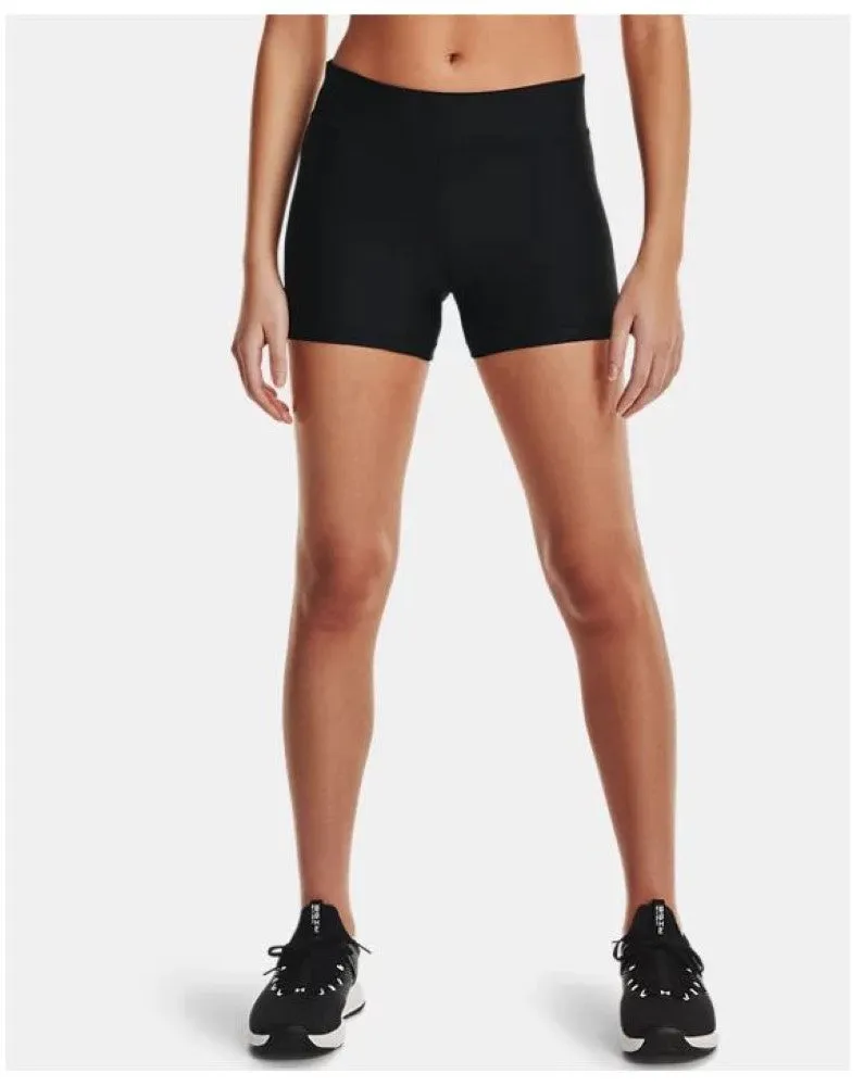 Under Armour Womens HeatGear Armour Mid-Rise Shorty Shorts