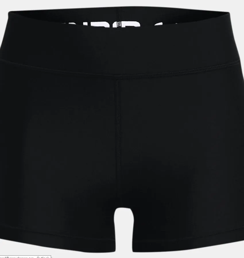 Under Armour Womens HeatGear Armour Mid-Rise Shorty Shorts