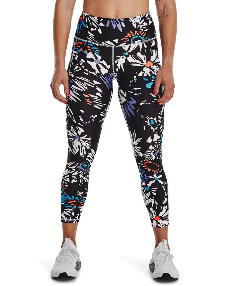 Under Armour Womens HeatGear No-Slip Waistband Printed Ankle Leggings