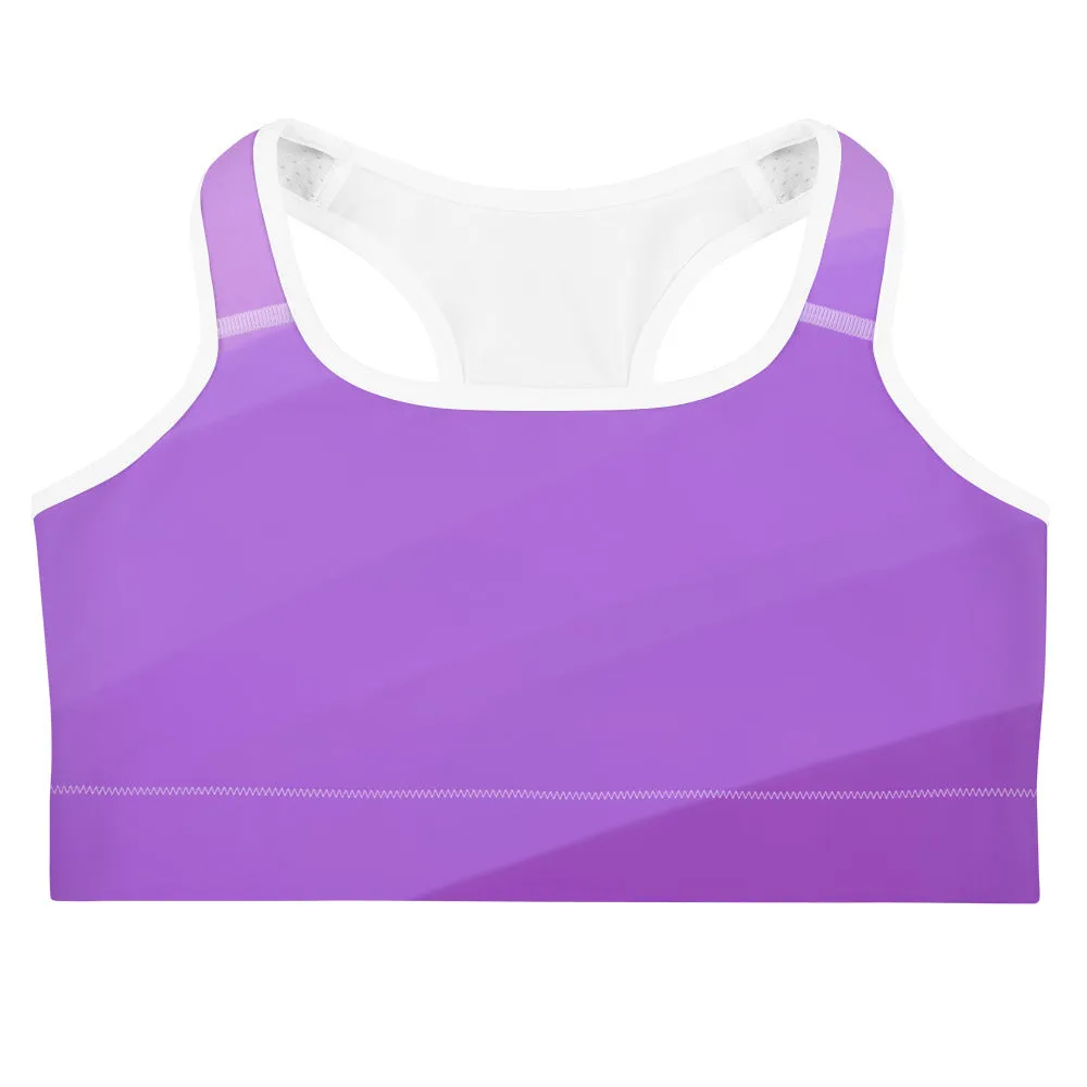 Women's Purple Sports Bra, lioness-love