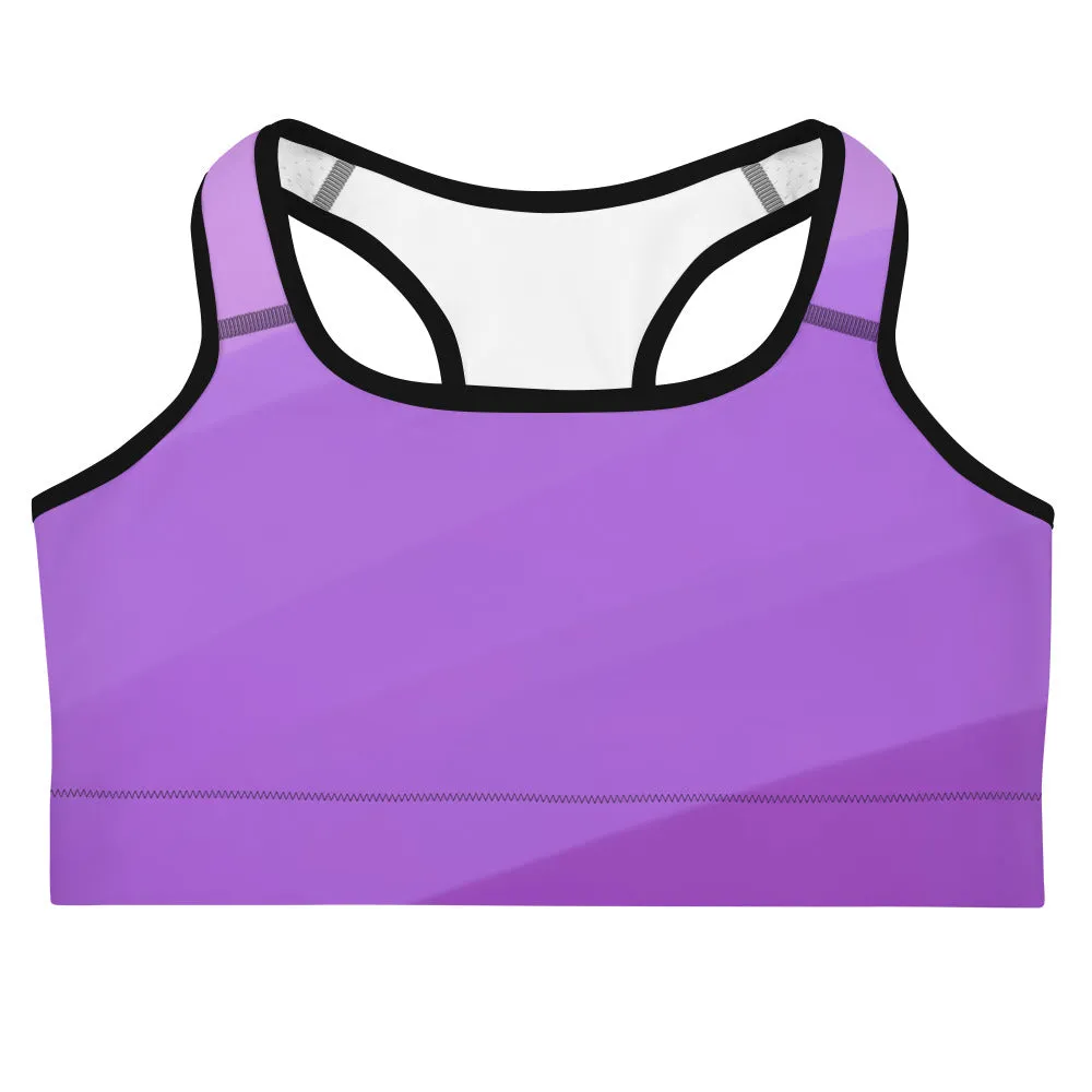 Women's Purple Sports Bra, lioness-love