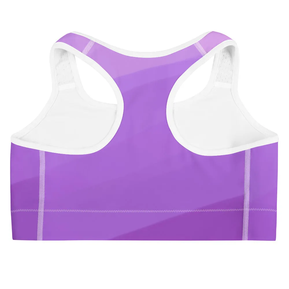 Women's Purple Sports Bra, lioness-love