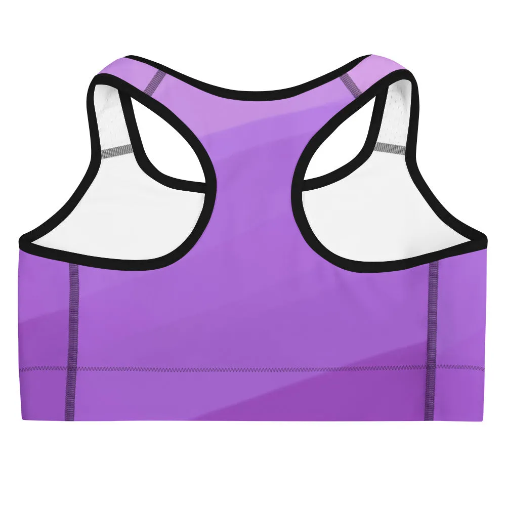 Women's Purple Sports Bra, lioness-love